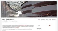 Desktop Screenshot of concerthalls.org