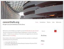 Tablet Screenshot of concerthalls.org